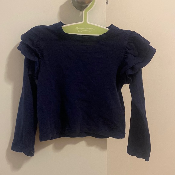 Vineyard Vines Girls' Flutter Long-Sleeve Tee Blue Size 2T - Picture 5 of 9